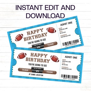 Fußball-Geschenkgutschein, Fußball-Ticket, Geburtstagsgeschenk, Fußball-Überraschungsticket, Fußball-Spieltags-Geschenkticket