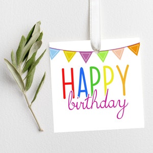 Happy Birthday Gift Tags Birthday Favor Cards Instant Download Happy Birthday Tags You Tags Printable Party Tags INSTANT PRINT