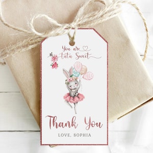 Ballerina Thank You Tags Ballet Favor Gift Tags Ballerina Birthday Tags Ballerina Party Thank You Tags Ballet Birthday  BPT4