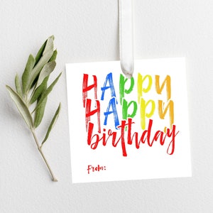 Alles Gute zum Geburtstag-Geschenkanhänger, Geburtstagsgeschenkkarten, Sofort-Download. Alles Gute zum Geburtstag-Tags, Ihre Tags, druckbare Party-Tags, SOFORTDRUCK