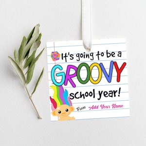 First Day of School Gift Tag From Teacher Back to School Gift Tag for Instant Editing Sweet Teacher Tag First Day Gift Tag Instant Download