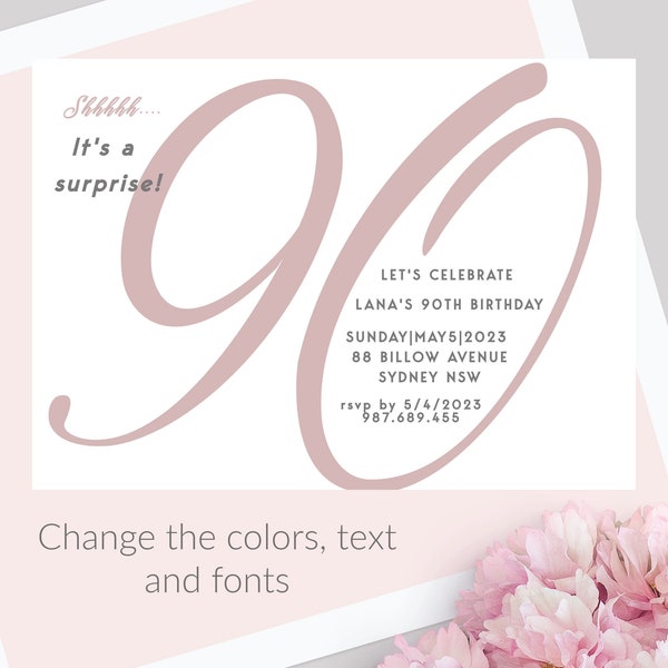 Free 90th Printables - Etsy
