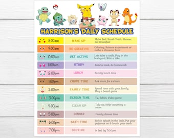 Daily Routine Chart Kids Editable Daily Schedule Chart Home School Routine Chart Home Schooling Planner