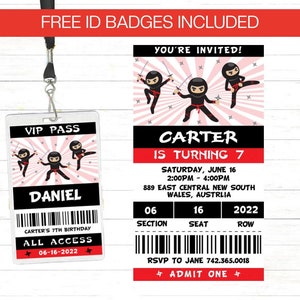 Bearbeitbare Ninja Einladung Ninja Party Ninja Geburtstagseinladung Party Ninja Ticket Einladung Karate Geburtstag Sofort Download