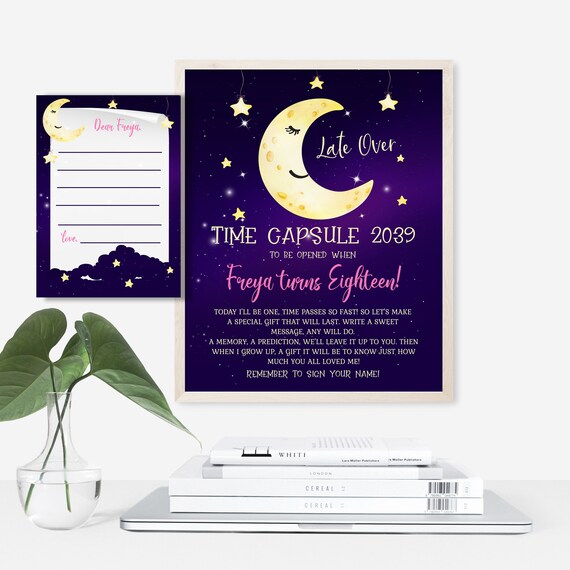 100% Editable SLEEPOVER / LATE OVER time capsule, Instant print time capsule. Slumber party time capsule - LOB2 Il_570xn