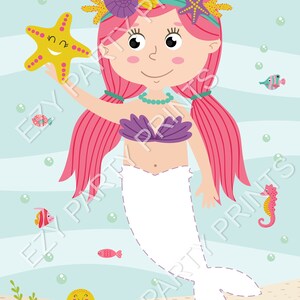 Pin the Tail on the Mermaid Printable Game. INSTANT DOWNLOAD | Etsy ...