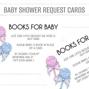 Baby Shower Books for Baby Instant Print Books for Baby Gender Reveal Party Books for Baby Pink and Blue Instant Download, RBS