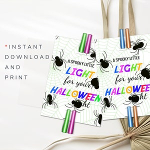 Halloween Glow Stick Holder Halloween Glow Stick Tags Glow Stick Printable Holder Glow Stick Gift Tag Glowstick Template Halloween