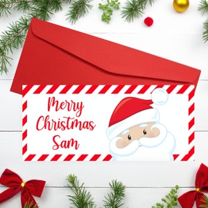 編集可能なクリスマスマネー封筒、クリスマス封筒、ギフトイベントチケットホルダー、クリスマスチケットホルダーテンプレート。すぐに編集、ダウンロード、印刷できます。