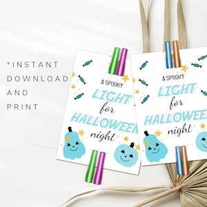 Glow Stick Holder Halloween Glow Stick Tags Glow Stick Printable Holder Halloween Glow Stick Gift Tag Glowstick Template Halloween