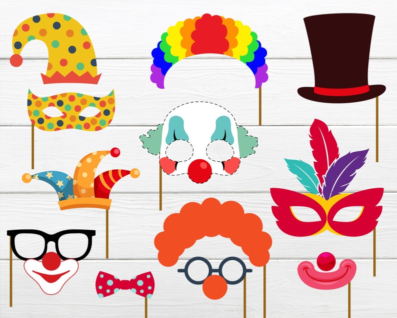 CIRCUS PARTY PROPS. Circus Photo Booth Props Circus Printable - Etsy