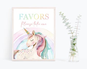Pastell Einhorn Geburtstagsfeier Schilder in 6 Designs Bearbeitbare Einhorn Schilder Magische Einhornparty Sofortiger Druck Sofortiger Download Druck - RUB