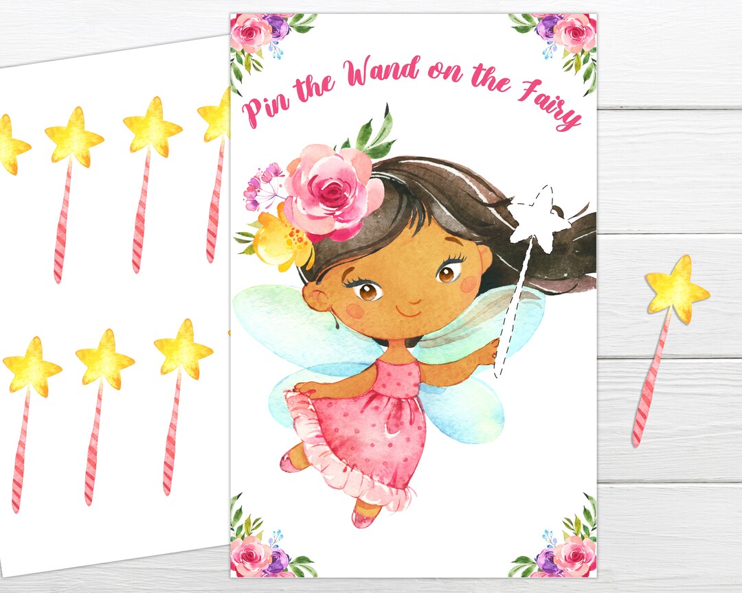 Printable Party Game for Kids Pin the Wand on the Fairy Instant ...