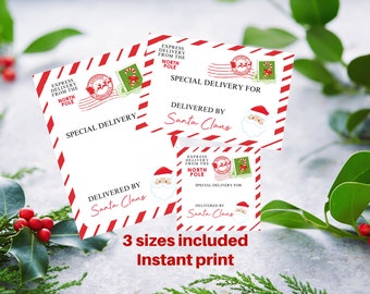 Christmas Gift Labels in 3 sizes Instant Print Christmas Labels Write on Christmas Labels Package Labels Instant Download