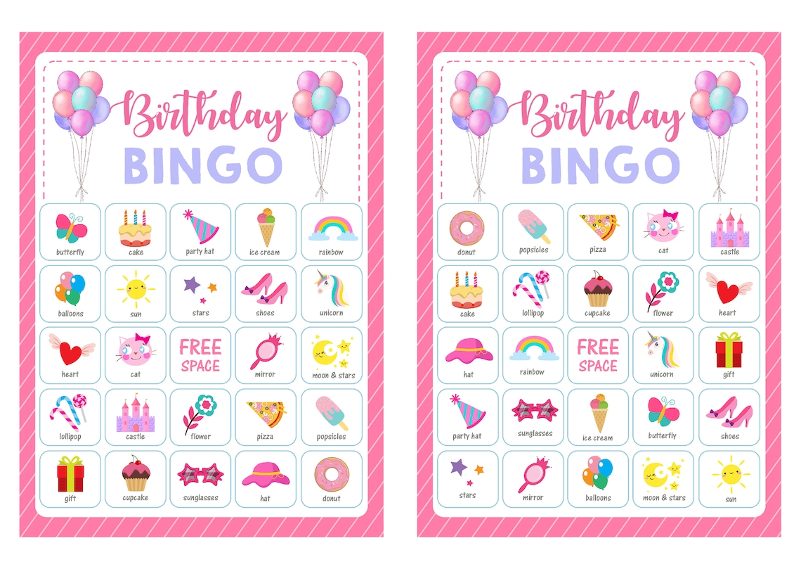 Free Printable Party Bingo Games For Kids