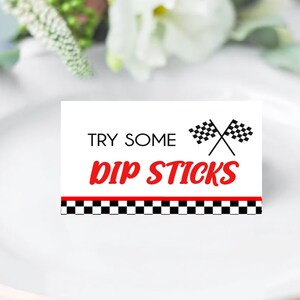 Editable Racing Birthday Signs Printable Car Race Party Signs x 5 to print or edit. Car Racing Table Signs Racing Party Bag Toppers RC image 8