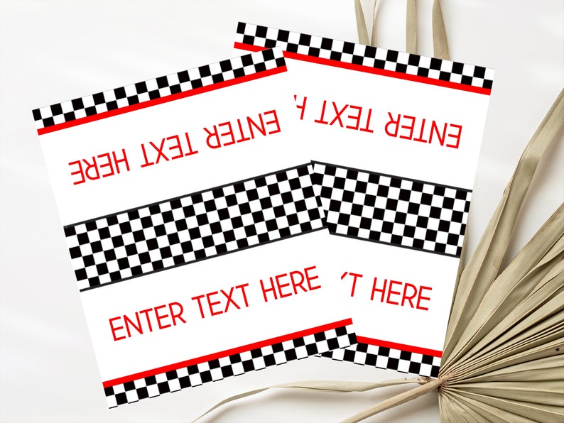 Editable Racing Birthday Signs Printable Car Race Party Signs x 5 to print or edit. Car Racing Table Signs Racing Party Bag Toppers RC image 9
