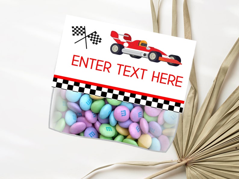 Editable Racing Birthday Signs Printable Car Race Party Signs x 5 to print or edit. Car Racing Table Signs Racing Party Bag Toppers RC image 7