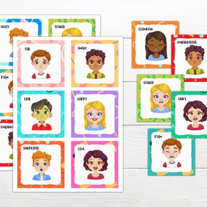 Charades Game set for kids -  36 printable charades games, Instant download charades, Emotions, Actions and Animals charades game