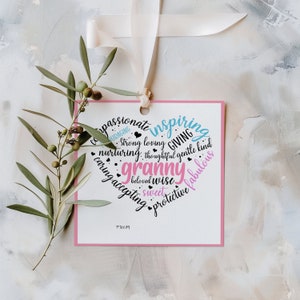 Oma Quadrat Geschenkanhänger Sofortdruck Oma Herz Geschenkanhänger Oma Geschenkkarten Tags Zum Herunterladen Geschenkanhänger Party Tag SOFORTDRUCK