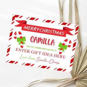 Modello buono regalo di Natale per bambini Modello buono regalo di Natale Carta regalo modificabile stampabile Idea regalo last minute per bambini