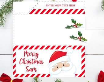 編集可能なクリスマスマネー封筒、クリスマス封筒、ギフトイベント