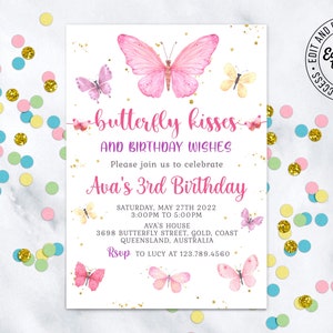 Editable birthday invitation
Butterfly invitation