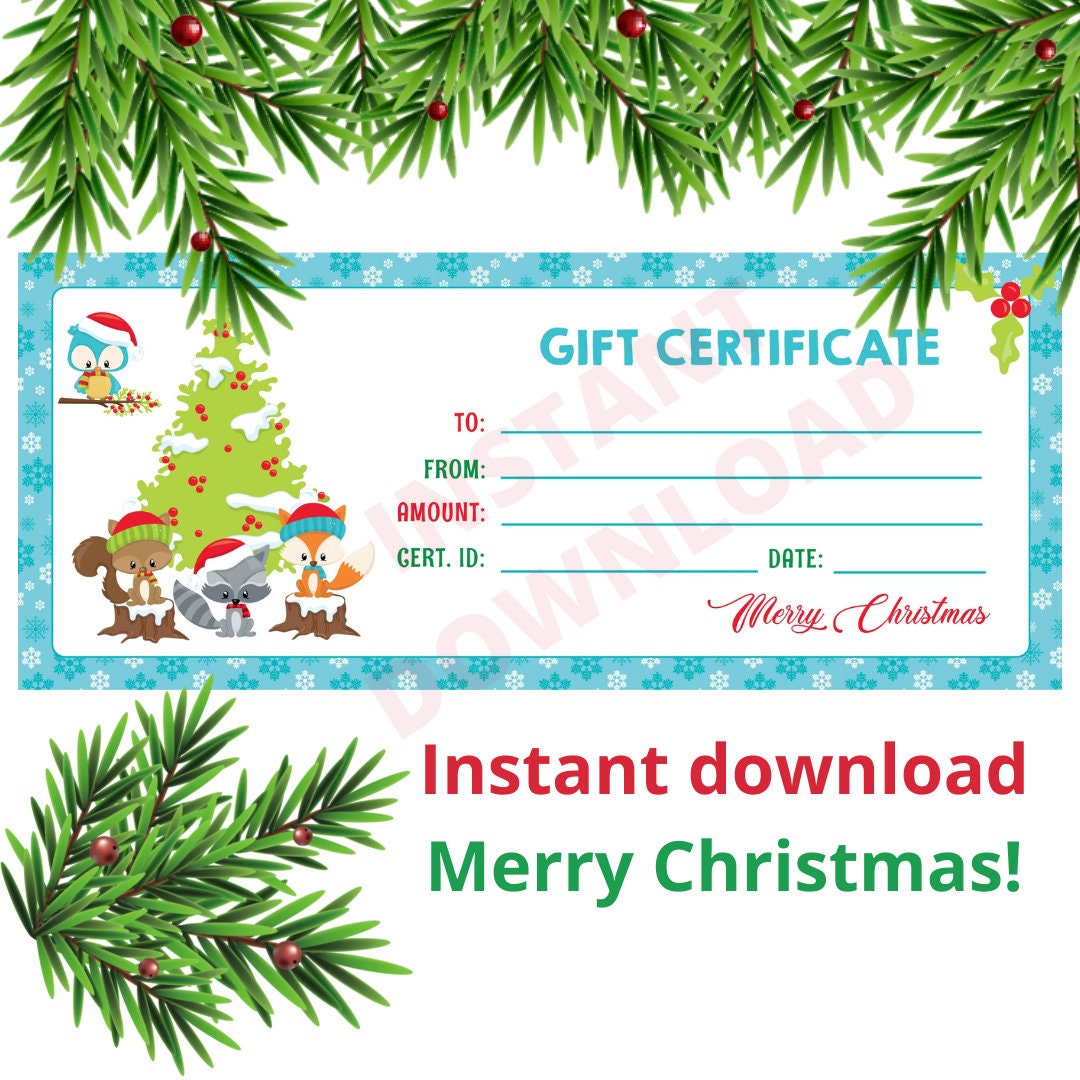 Printable Christmas Gift Voucher Coupon Template Christmas Gift Printable Christmas Gift Voucher Coupon Template Christmas Gift