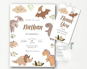 Editable Dinosaur Birthday Party Invitation Template Dinosaur Birthday Invitation Dinosaur Birthday Invitation Dino Invitation Template