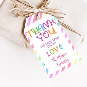 Etiquetas de agradecimiento personalizadas Etiquetas editables de agradecimiento editables Etiquetas de agradecimiento personalizadas Etiquetas de regalo para maestros imprimibles etiquetas de agradecimiento