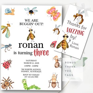 Insects Birthday Invitation Editable Bugging Out Bug Birthday Party Invitation Bug Party Invitation Editable Nature Bug Hunt - BPI4