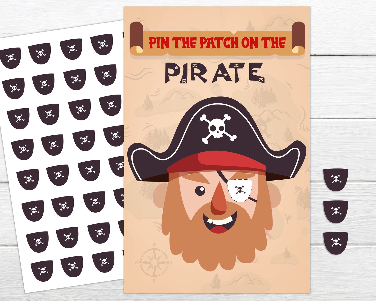 Pin the Patch on the Pirate Printable Game. INSTANT DOWNLOAD Etsy
