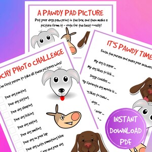 Dog birthday party games, Printable Puppy Birthday Games, Dog Party Games, Puppy Party games, Pawdy party, dog games to print, Dogs birthday