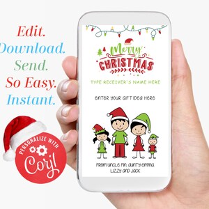 Buono regalo di Natale istantaneo Buono regalo di Natale Idea regalo a sorpresa di Natale Regalo istantaneo per lei, Idea regalo last minute