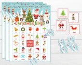 Christmas PRINTABLE Bingo Game  Christmas Games for Kids Christmas Bingo Game INSTANT DOWNLOAD Bingo Game Christmas Bingo Games for Kids