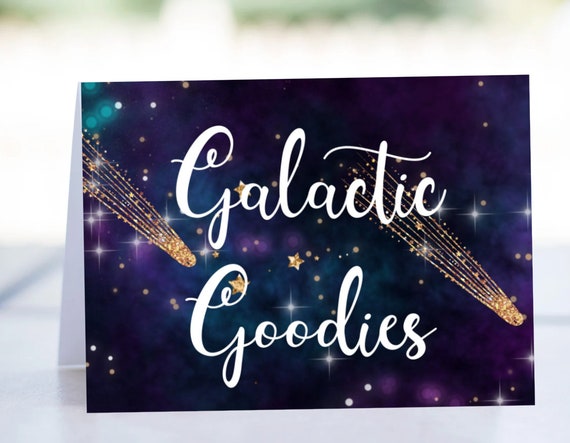 Outer Space Party Table Food Labels, Outer space Birthday Table Tent ...