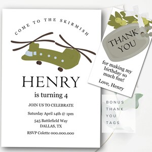 Invitation d'anniversaire de l'armée Invitation de l'armée Invitation militaire modifiable Invitation de fête d'anniversaire de l'armée Thème d'anniversaire militaire Étiquettes-cadeau de l'armée