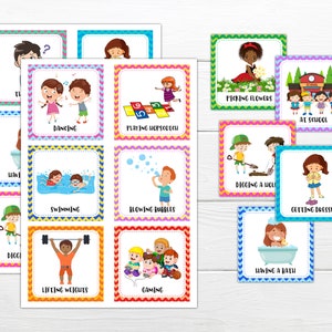 Birthday Charades Game for Kids | Travel Games | Printable Memory Game |  Children's Fun Charade | Sleepover Activity | Fun Kid's Birthday!