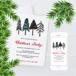 Editable Christmas Party Invitation Christmas Party Invite Christmas Party Printable Holiday Party Invitation Christmas Invitation