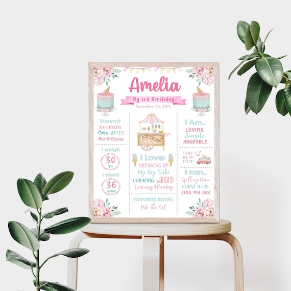 MILESTONE Board, Baby milestone poster that you edit yourself. Instantly download and print for your party or first birthday, CDT4 Il_570xn