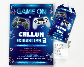 Gaming Invitation Gamer Birthday Invitation Gaming Party Invitation Gaming Birthday Invitation Video Game Invite Gamer Party - VGP2