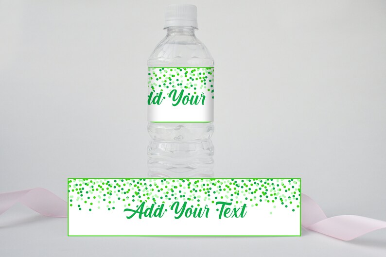 Editable Green birthday party accessories, Green confetti birthday party decor, Green dots gift tags, Green gift tags all with multiple uses image 5