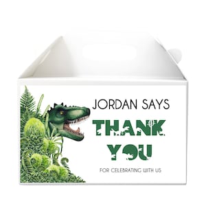 Editable Dinosaur Party Gift Box Labels, Dinosaur Party Box Labels, Dinosaur Birthday Favor Box Labels Instant Download, Dinosaur Thank You