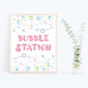 Bubble Birthday Party Signs x 3 Bubble Party Display Signs Bubble Party Signs Instant Download Editable Printable Bubble Pop Signs