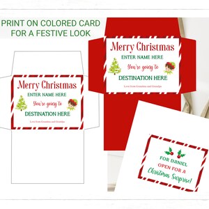 Busta regalo di Natale Busta voucher regalo di Natale modificabile a sorpresa da modificare Scarica e stampa ora Idea regalo last minute per bambini