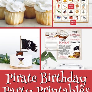 Pirate Birthday ticket invitation, Boys Ticket invitation, Birthday Invitation to edit, download instantly and print instantly. image 9