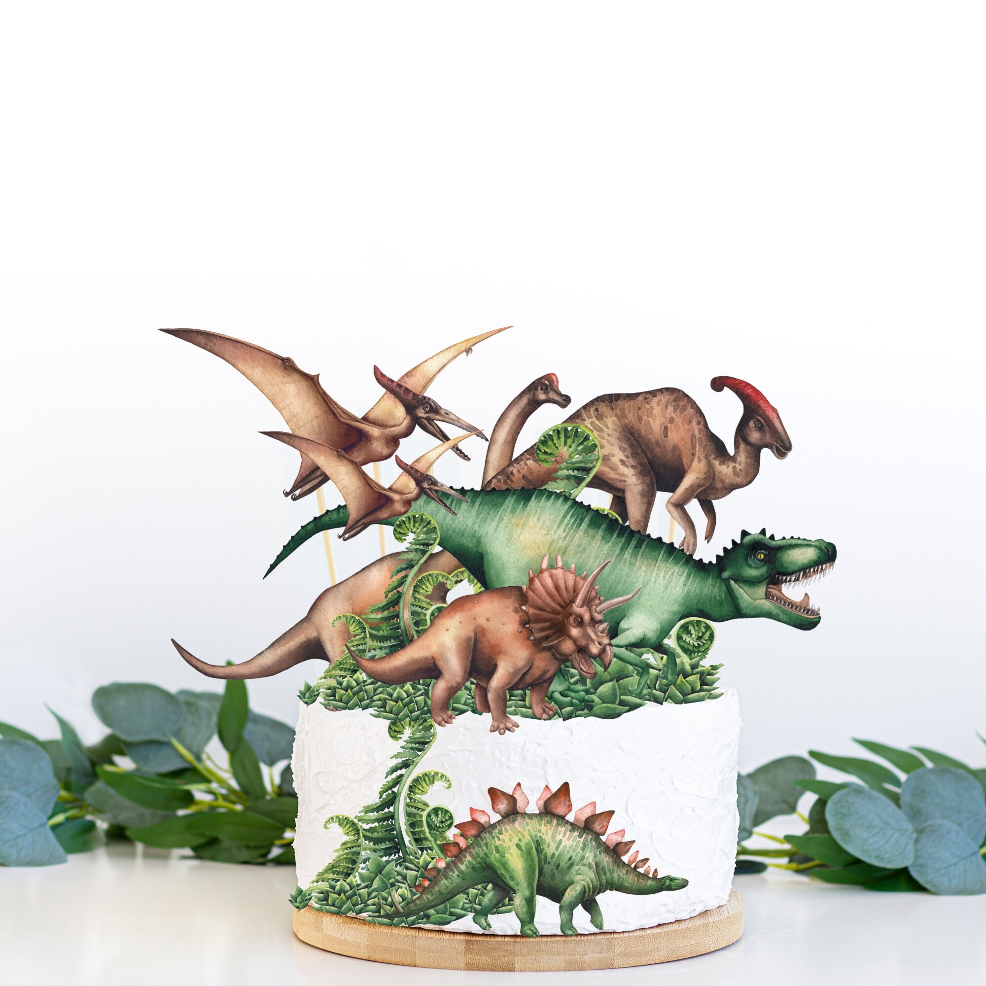 Dinosaur Cake Centrepiece for Instant Printing 11 Dinosaur Cake Toppers Dinosaur Birthday Decor Dinosaur Birthday Party Toppers Cutouts