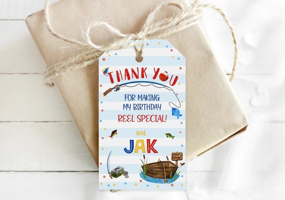 Fishing Thank you cards, Fishing Favor cards, Fishing Gift tags, Editable tags, Personalized thank you tags, Printable tags, FISHING FBB2 Il_570xn