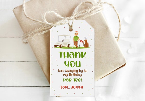 Golf party Thank you cards Golf birthday Favor cards Golf party Gift tags Editable golf tags Personalized thank you tags Printable tag- GBP2 Il_570xn