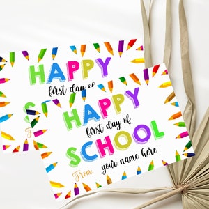 Editable Back To School Gift Tag Back To School Treat Tag First Day of School Tag, Welcome Back Tags Printable Editable Template